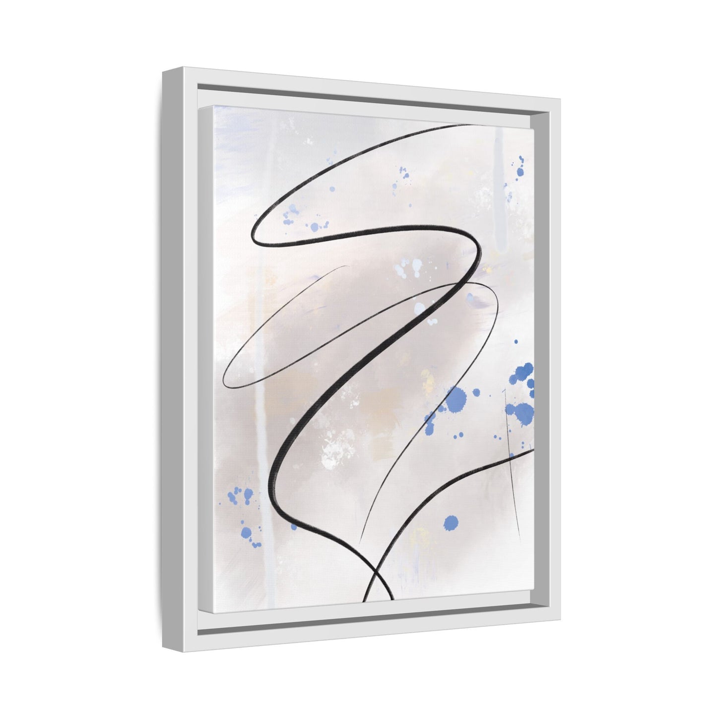 Framed Abstract Canvas Art - Modern Multi-Color Wall Decor