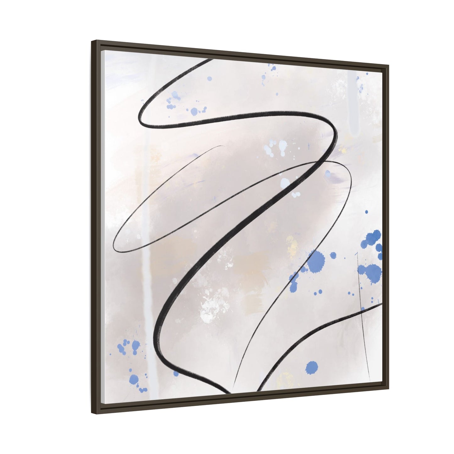 Framed Abstract Canvas Art - Modern Multi-Color Wall Decor