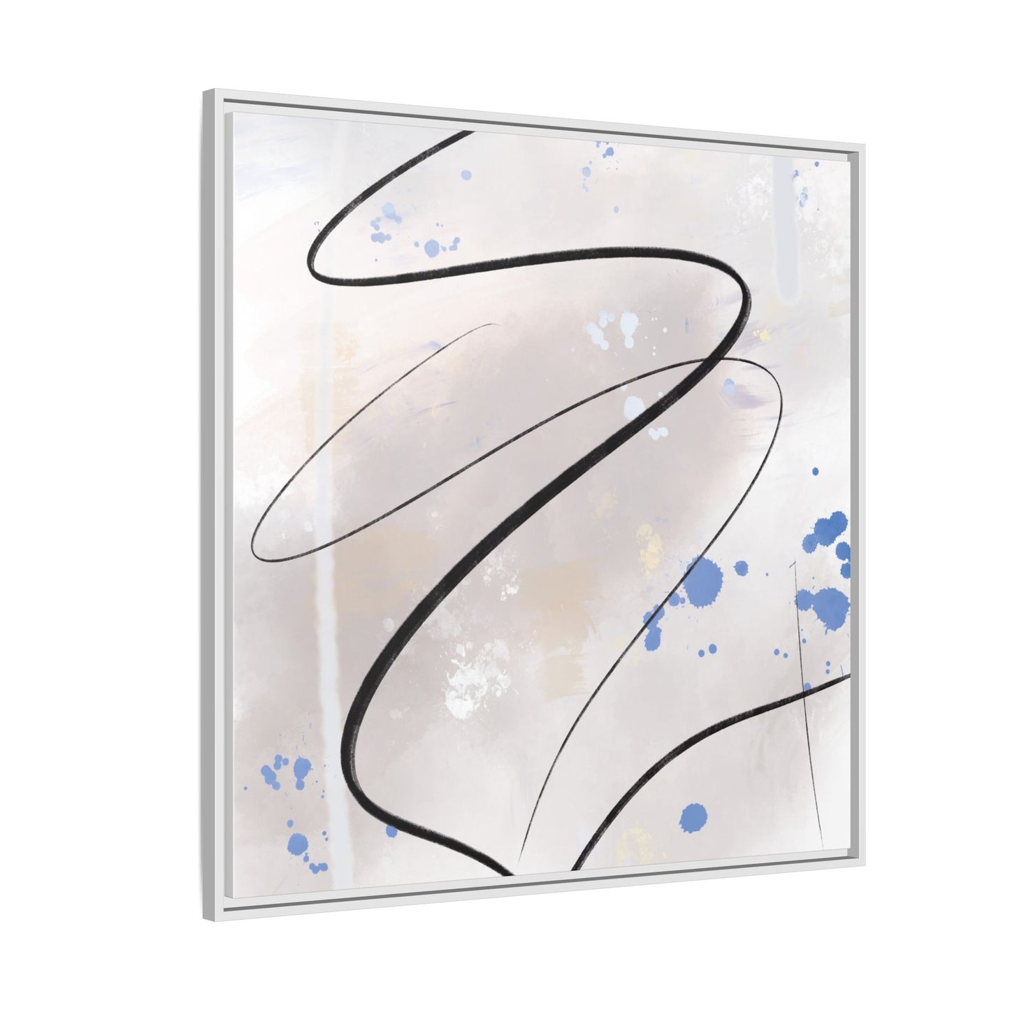 Framed Abstract Canvas Art - Modern Multi-Color Wall Decor