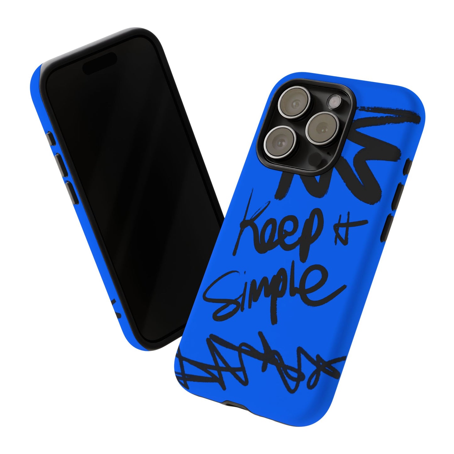 Stylish Phone Case - Keep It Simple Blue Design
