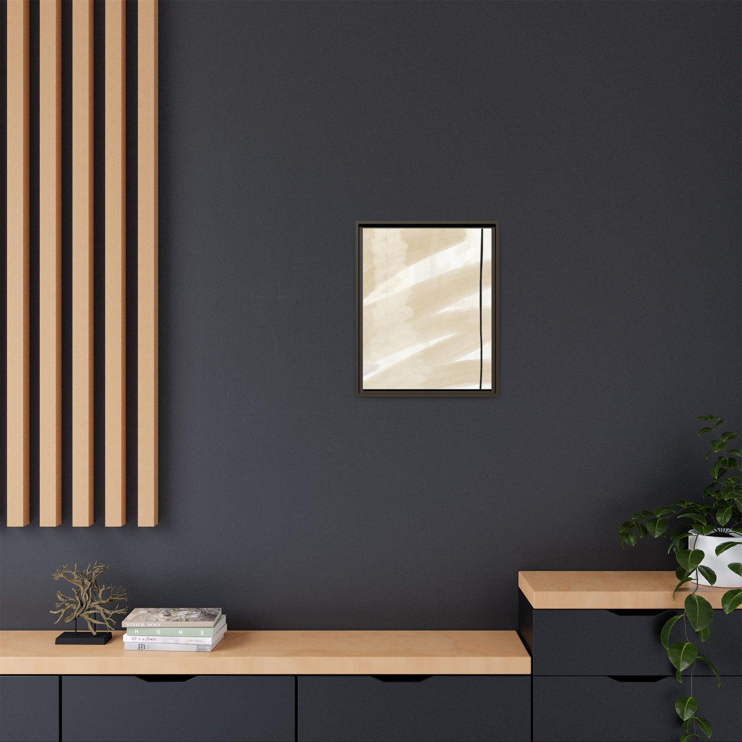 Modern Abstract Framed Canvas Art - Multi-color Wall Decor