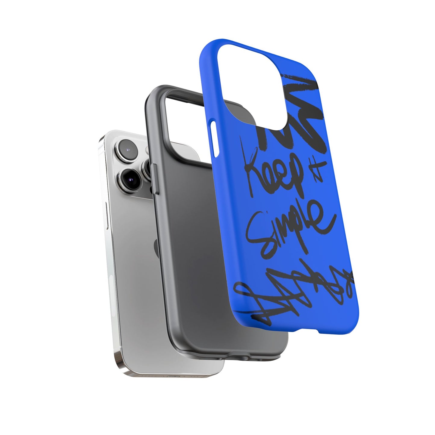 Stylish Phone Case - Keep It Simple Blue Design