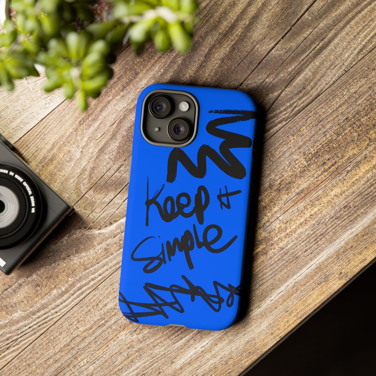 Stylish Phone Case - Keep It Simple Blue Design