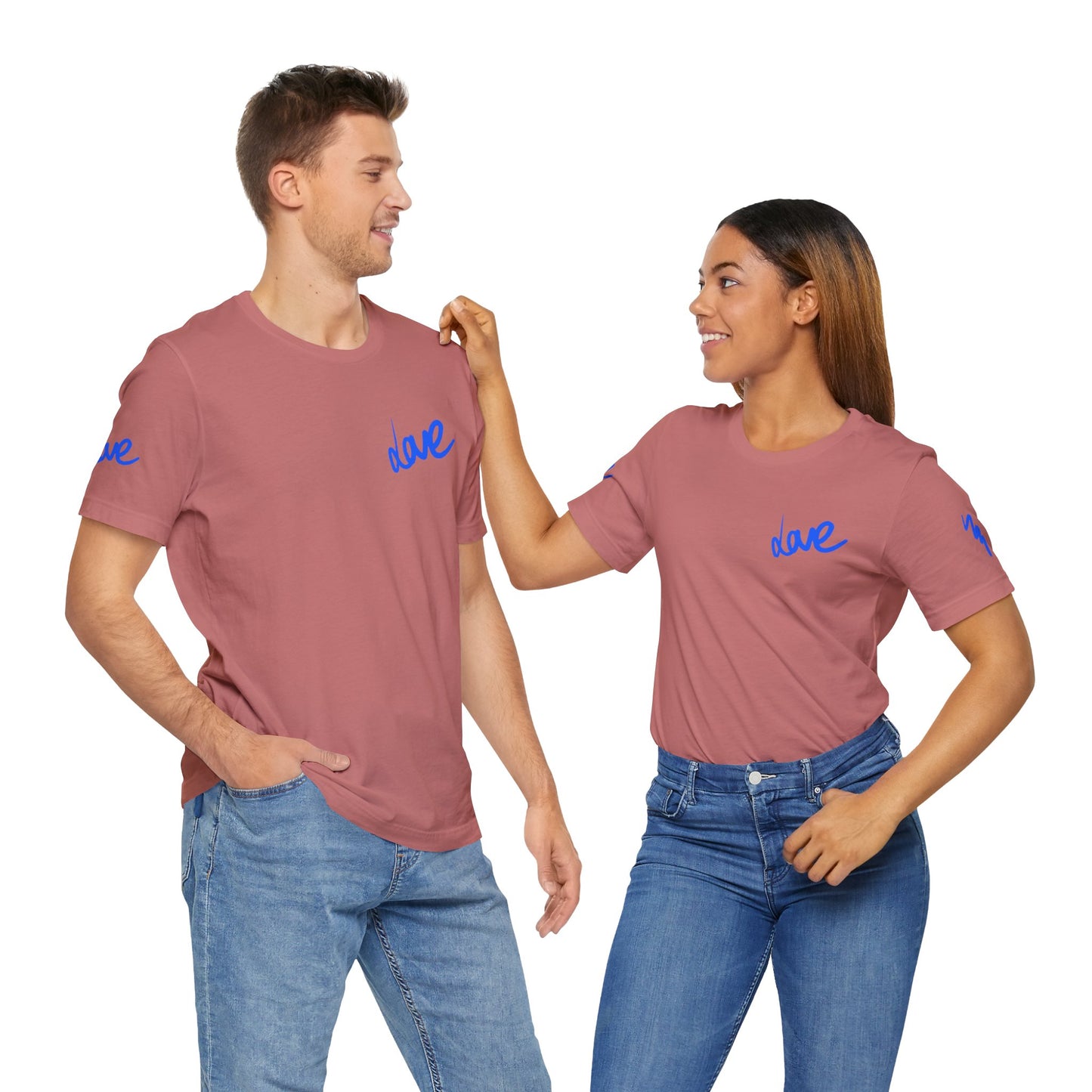 Casual Unisex Tee - Stylish 'dave' Graphic Short Sleeve Shirt