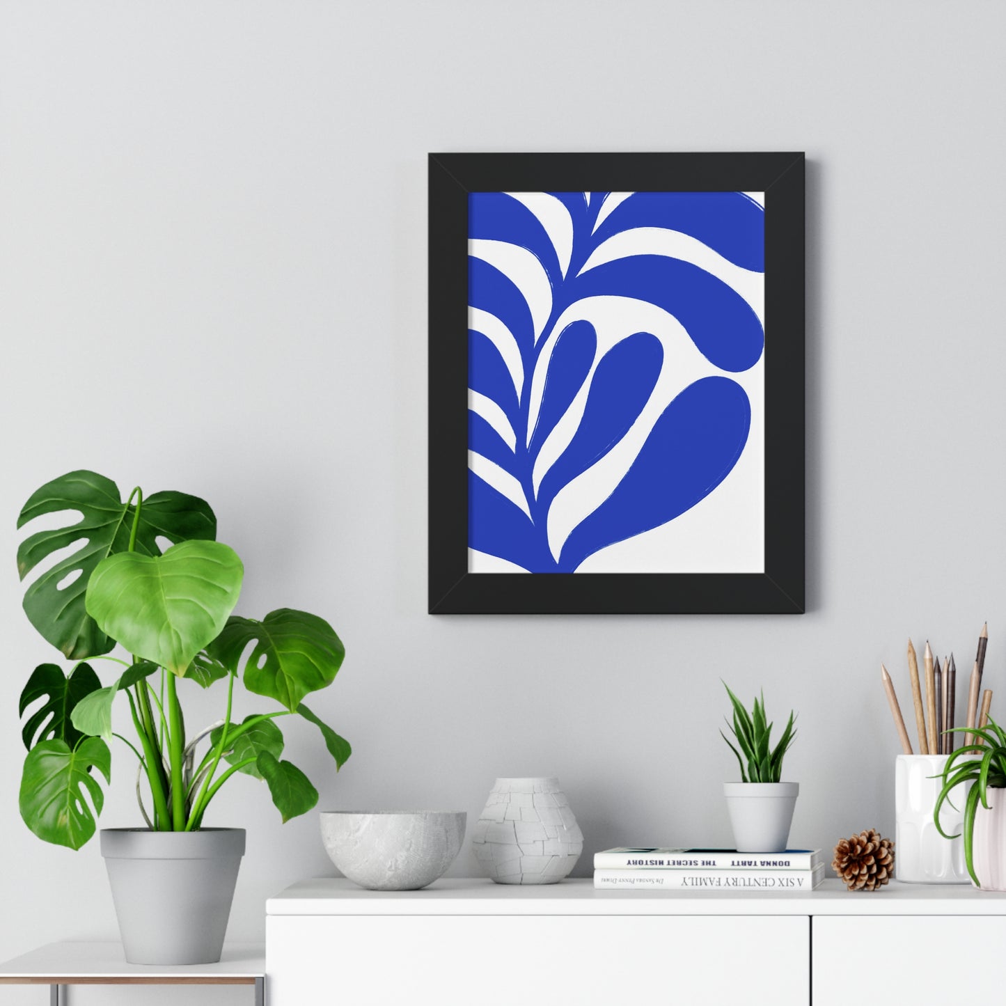 Botanical Blue Art Framed Poster