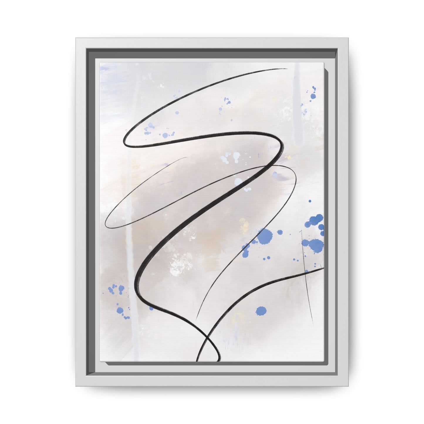 Framed Abstract Canvas Art - Modern Multi-Color Wall Decor