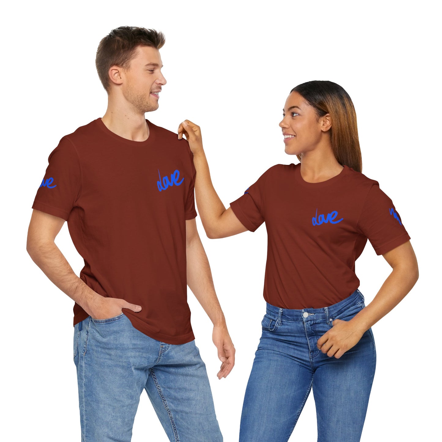 Casual Unisex Tee - Stylish 'dave' Graphic Short Sleeve Shirt