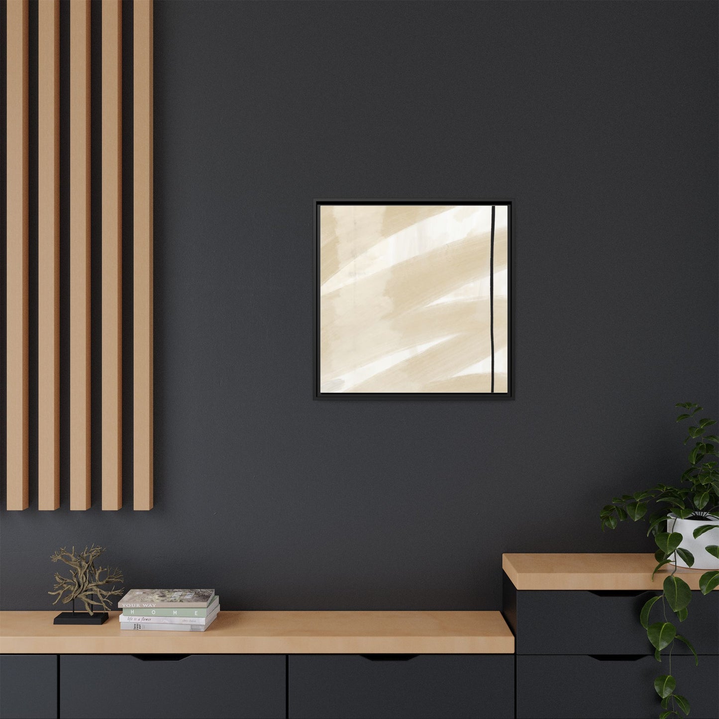 Modern Abstract Framed Canvas Art - Multi-color Wall Decor