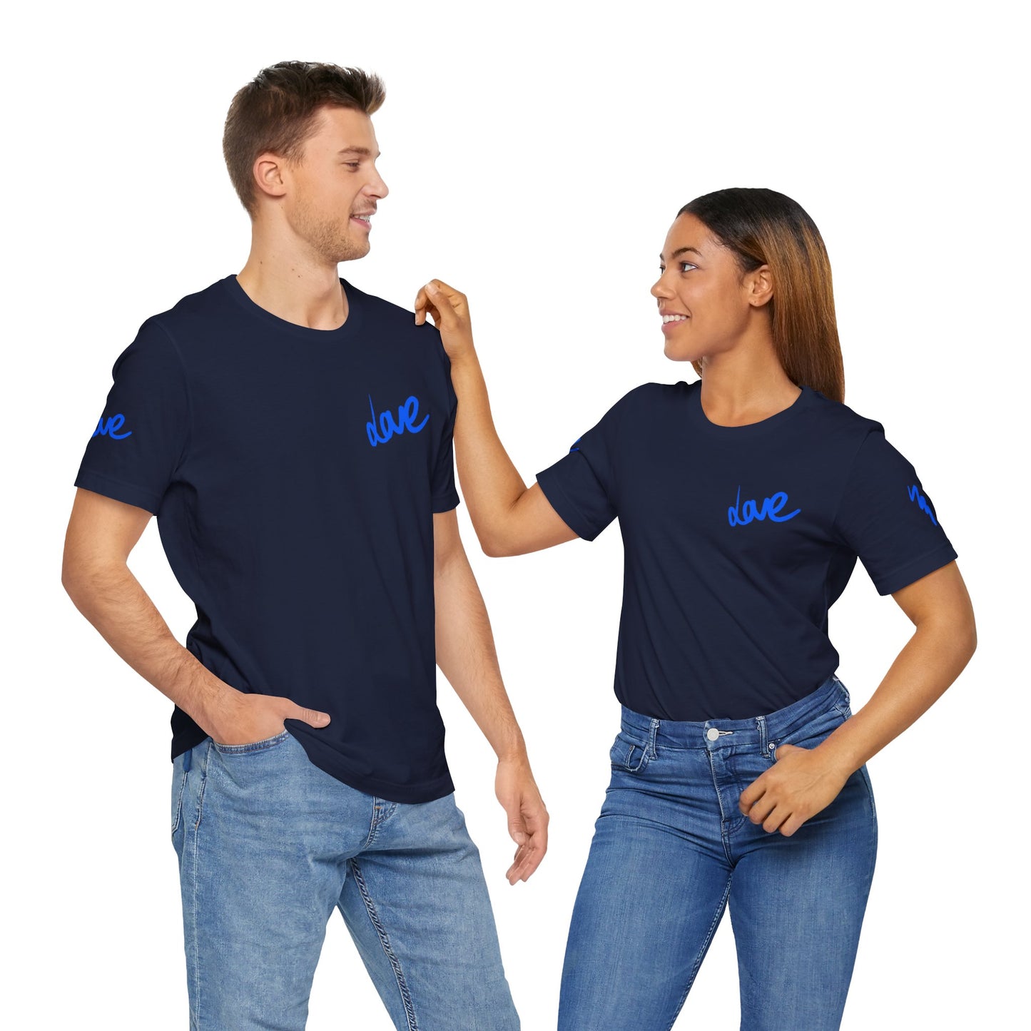 Casual Unisex Tee - Stylish 'dave' Graphic Short Sleeve Shirt