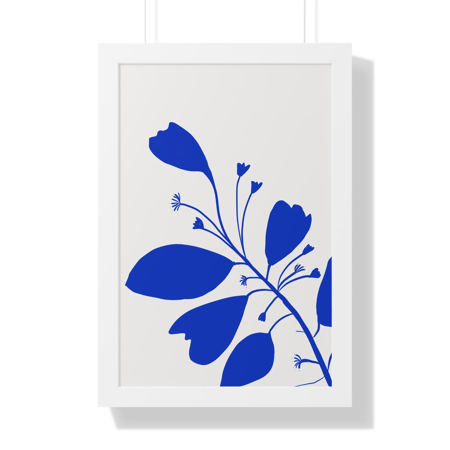 Blue Botanical Framed Poster