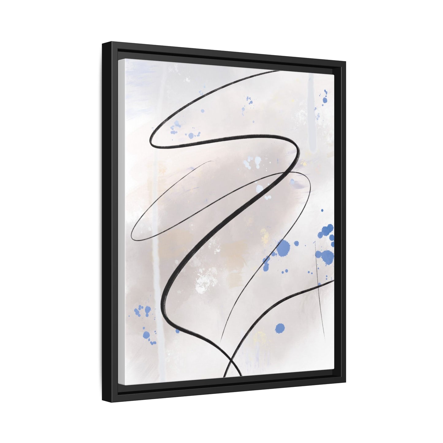Framed Abstract Canvas Art - Modern Multi-Color Wall Decor