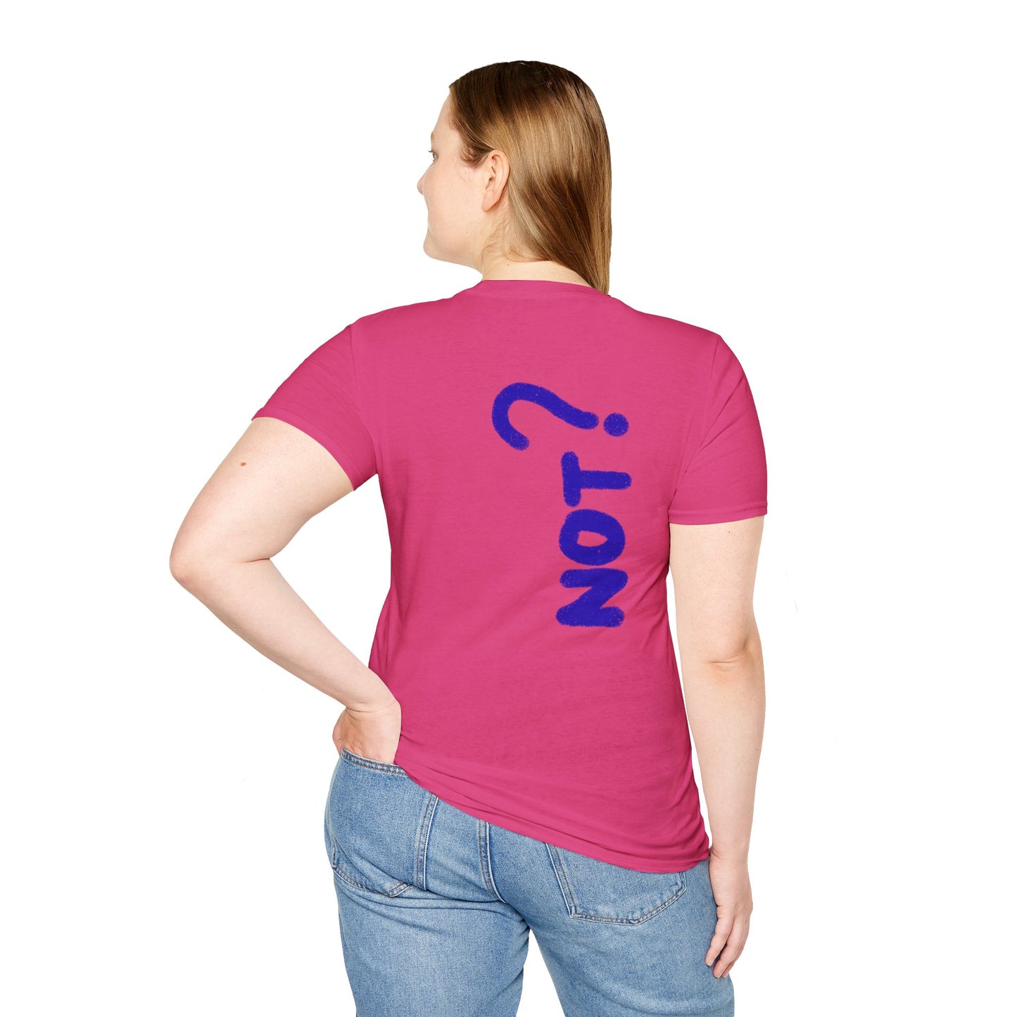 Unisex Softstyle T-Shirt - Blue 'Y' & 'NOT?'