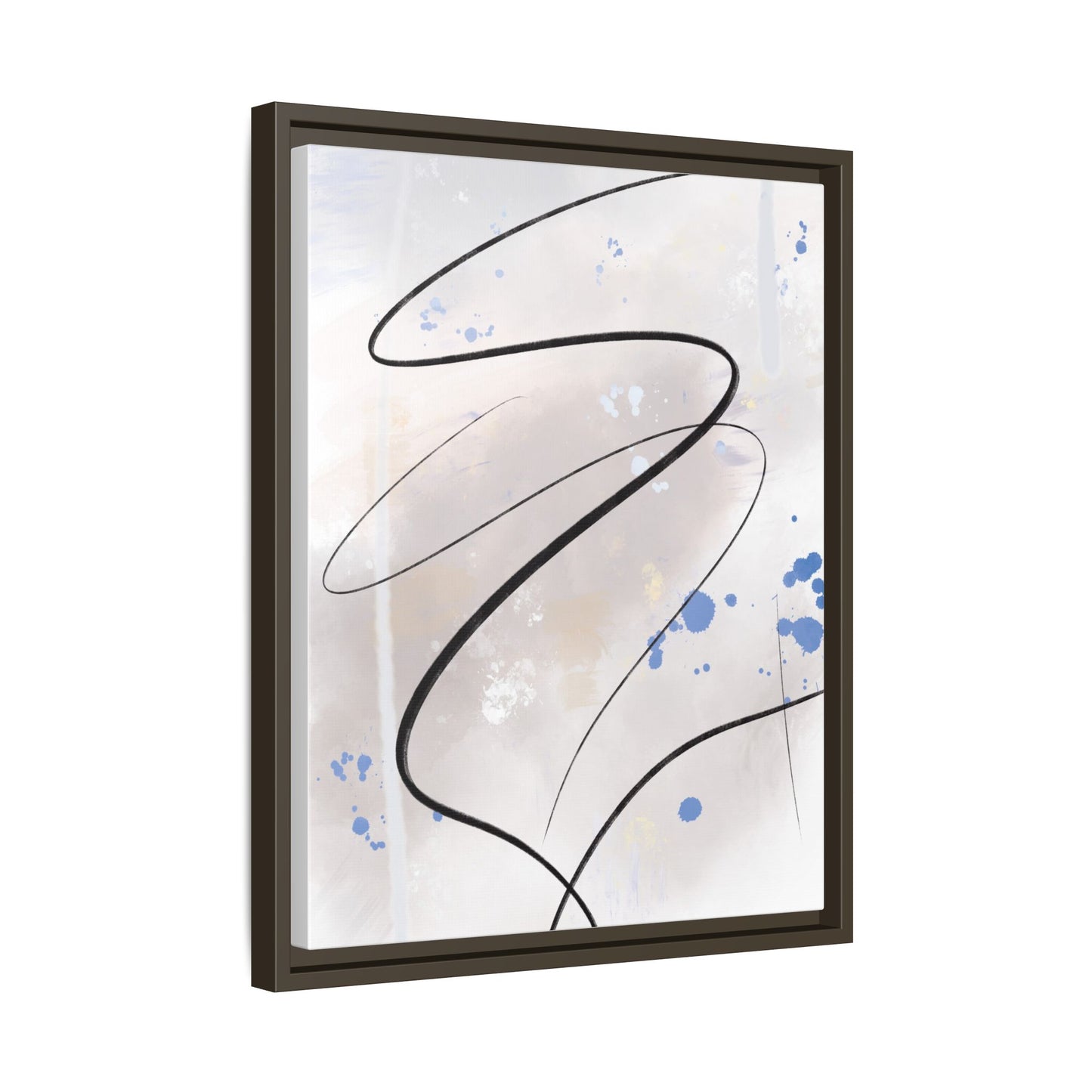 Framed Abstract Canvas Art - Modern Multi-Color Wall Decor