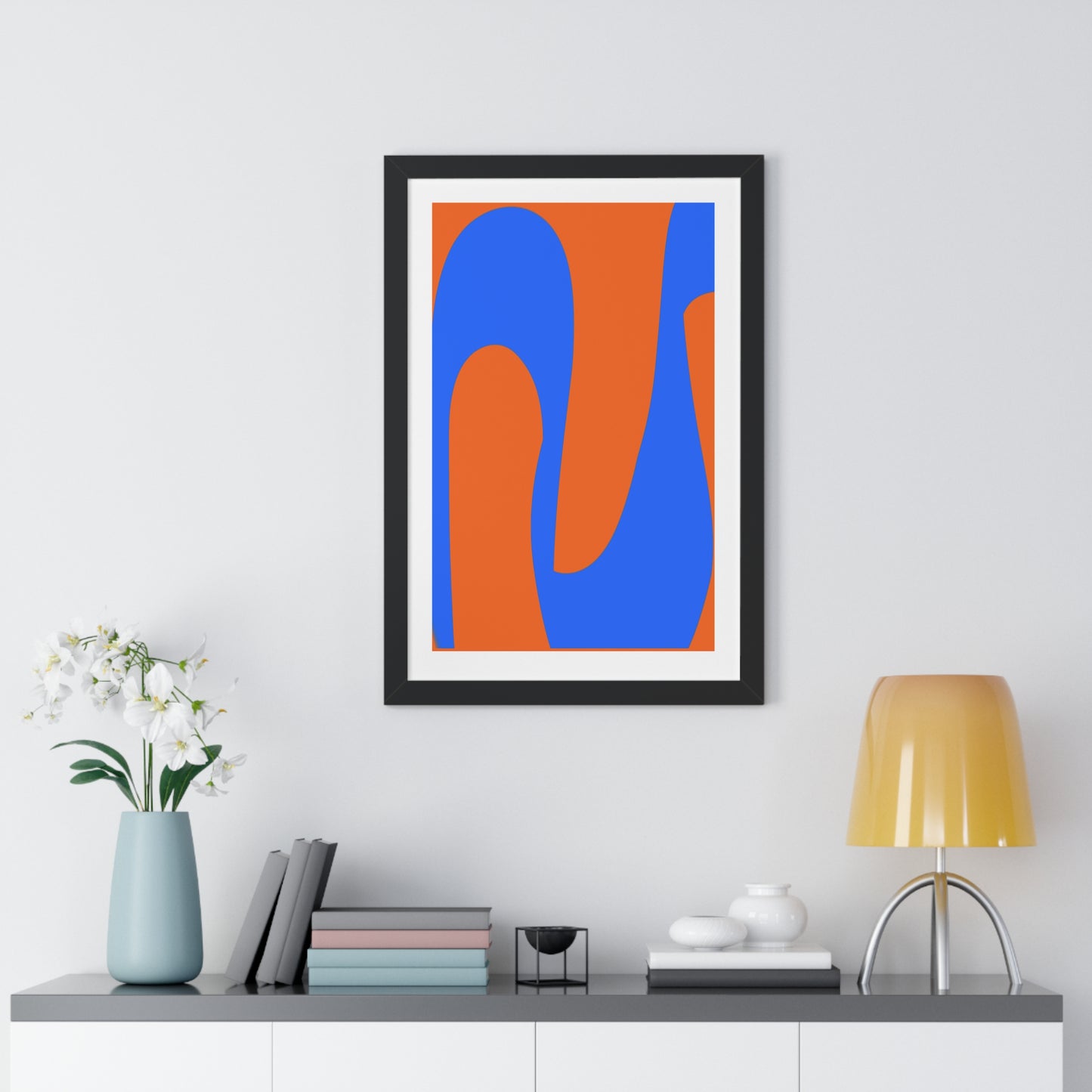 Orange and Blue Poster