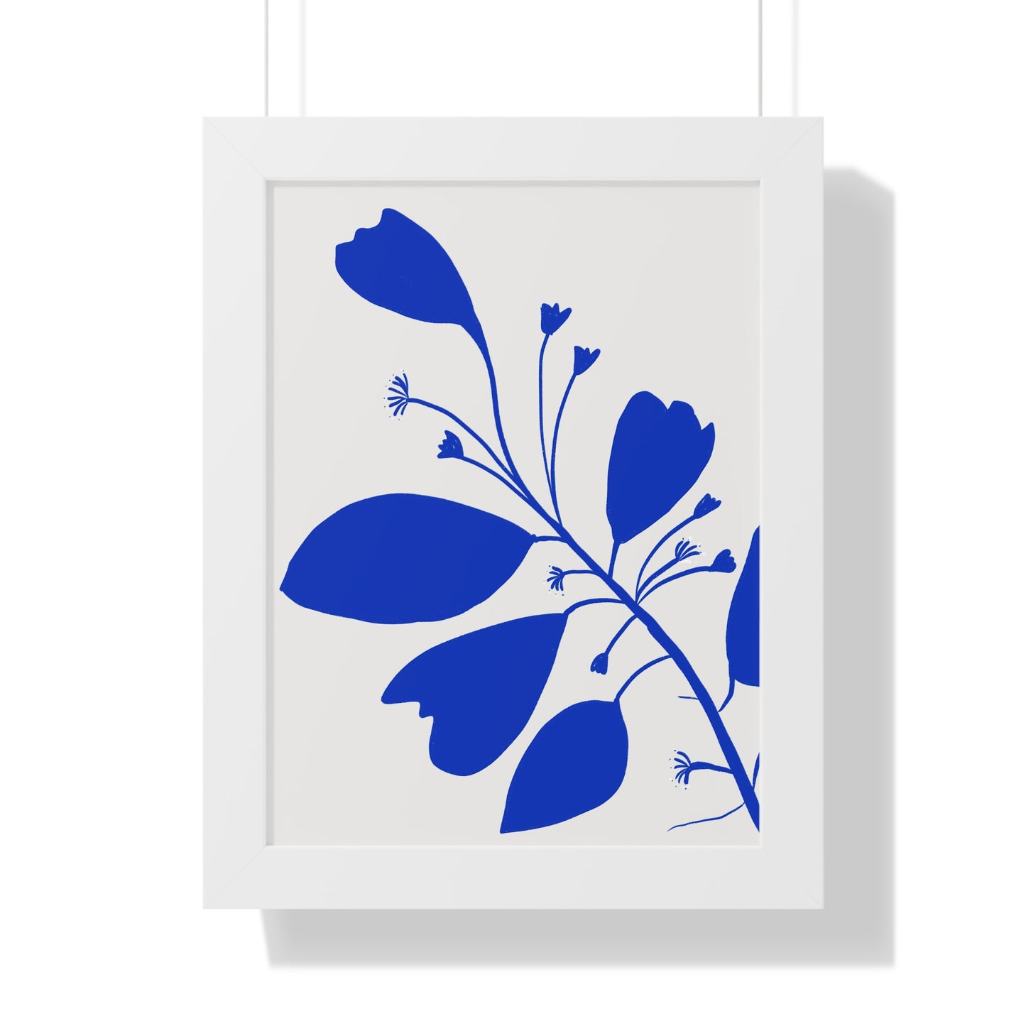 Blue Botanical Framed Poster