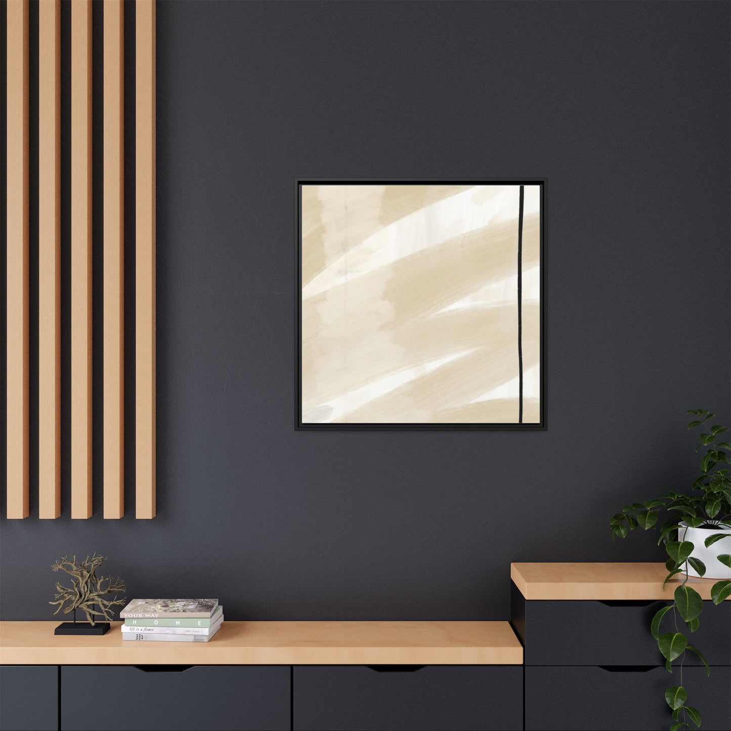 Modern Abstract Framed Canvas Art - Multi-color Wall Decor