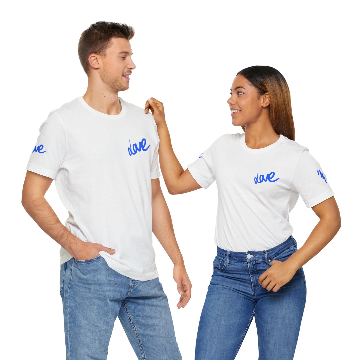 Casual Unisex Tee - Stylish 'dave' Graphic Short Sleeve Shirt