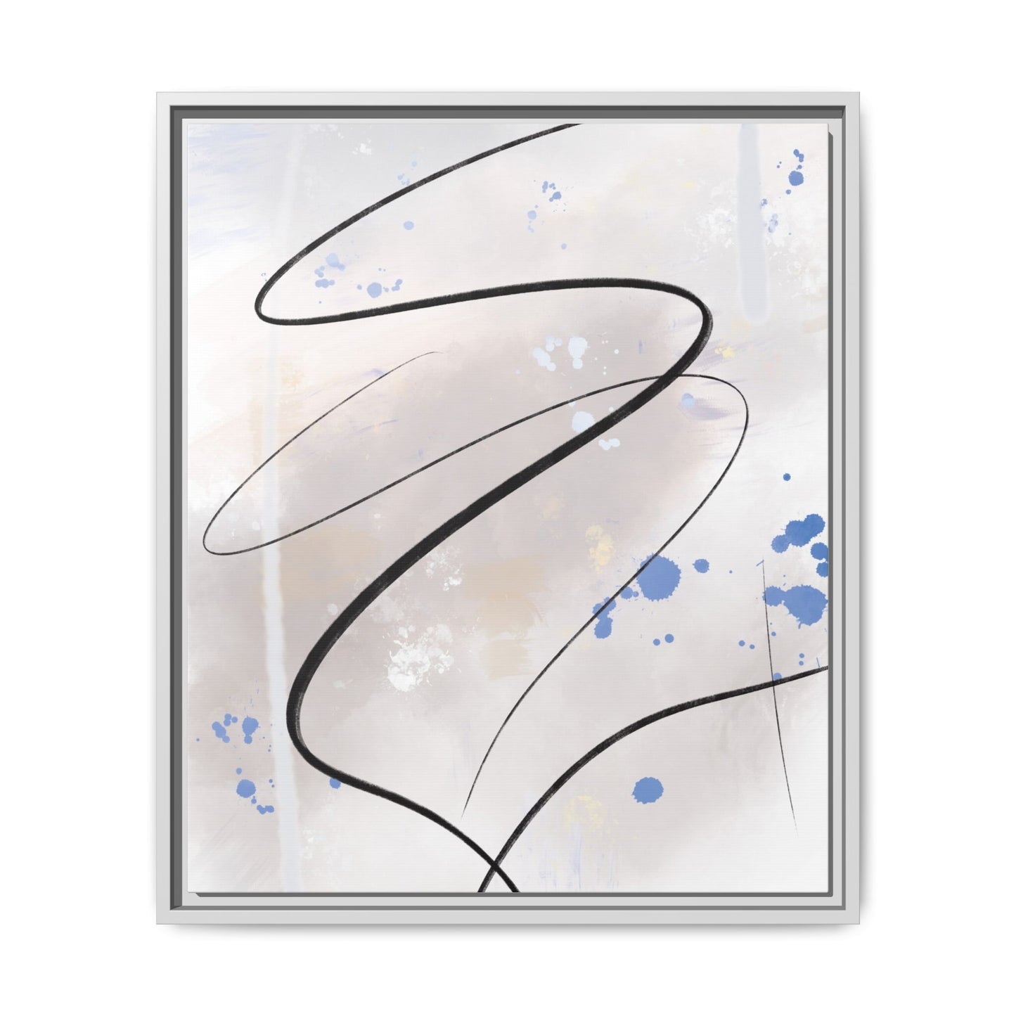 Framed Abstract Canvas Art - Modern Multi-Color Wall Decor