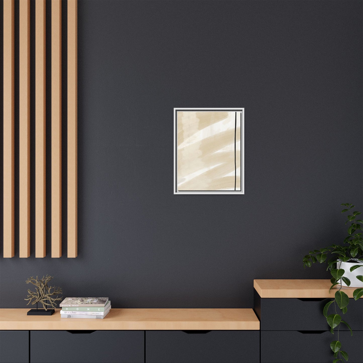 Modern Abstract Framed Canvas Art - Multi-color Wall Decor