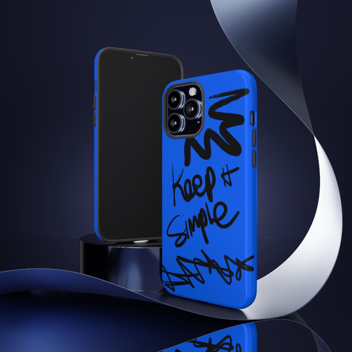Stylish Phone Case - Keep It Simple Blue Design