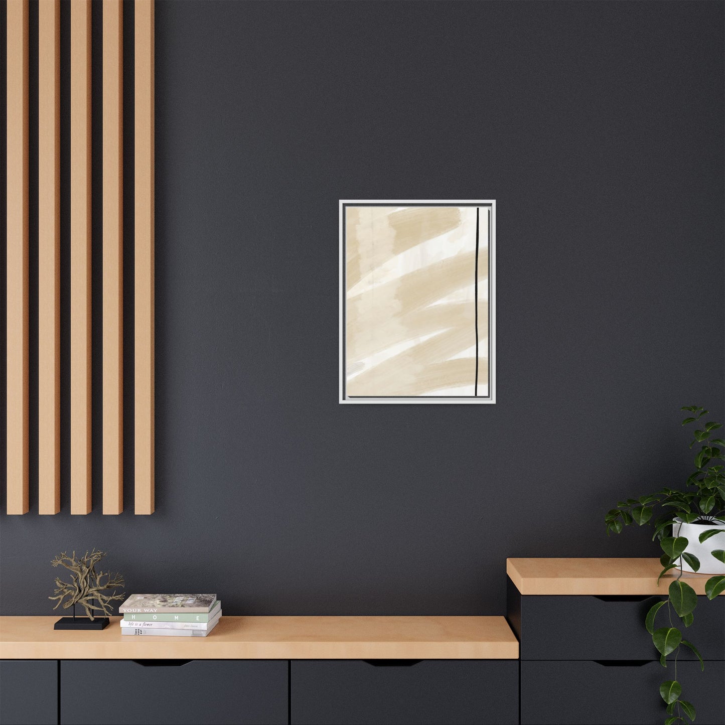 Modern Abstract Framed Canvas Art - Multi-color Wall Decor