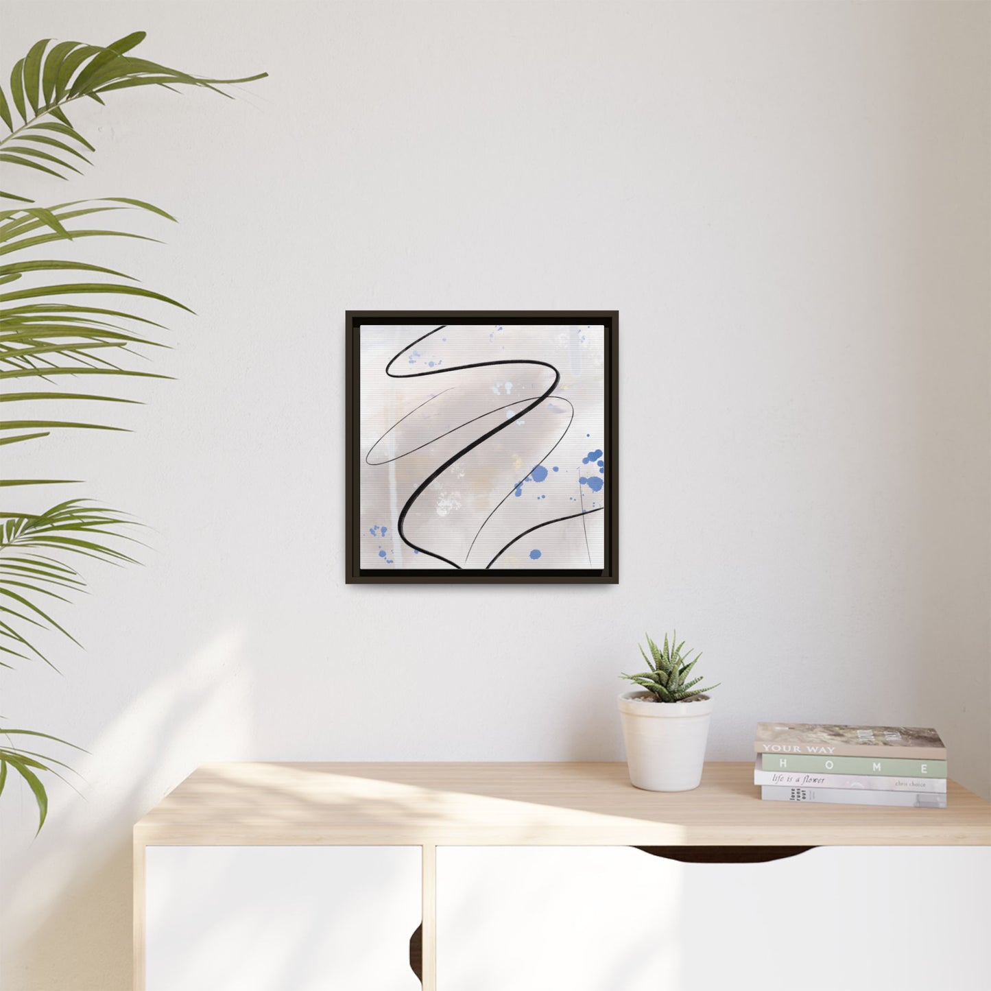Framed Abstract Canvas Art - Modern Multi-Color Wall Decor