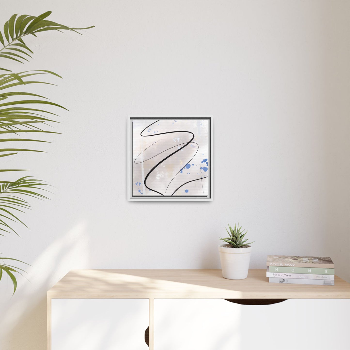 Framed Abstract Canvas Art - Modern Multi-Color Wall Decor
