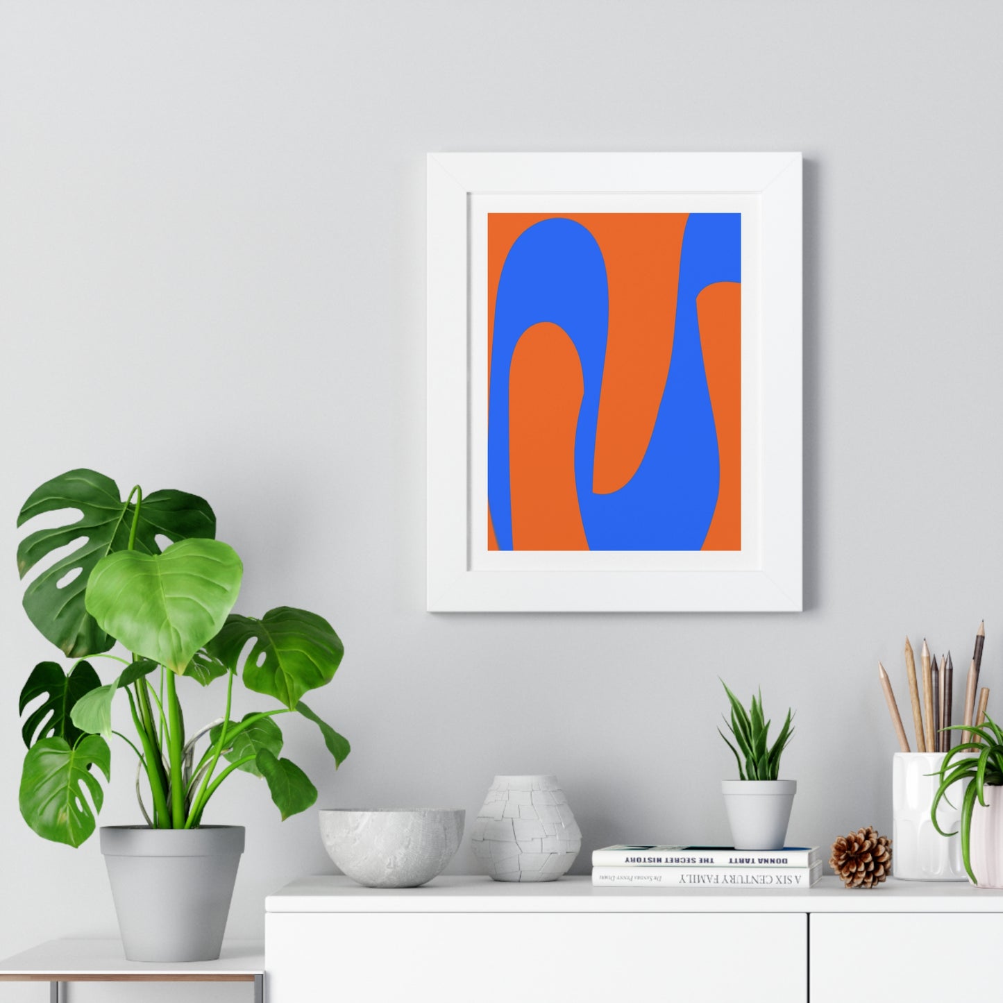 Orange and Blue Poster