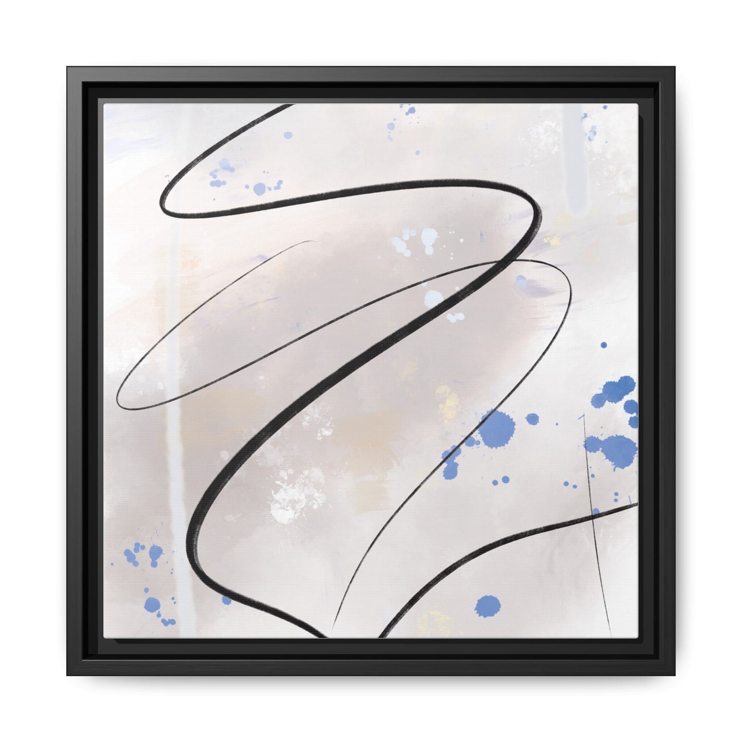 Framed Abstract Canvas Art - Modern Multi-Color Wall Decor