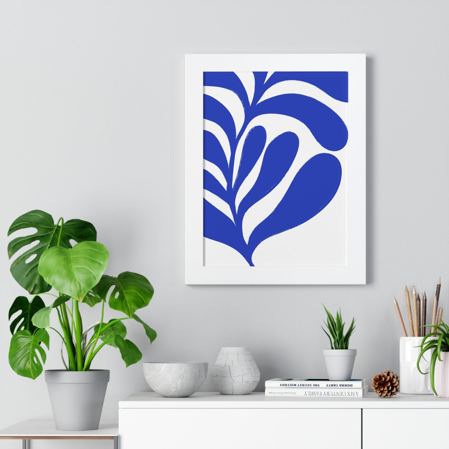 Botanical Blue Art Framed Poster