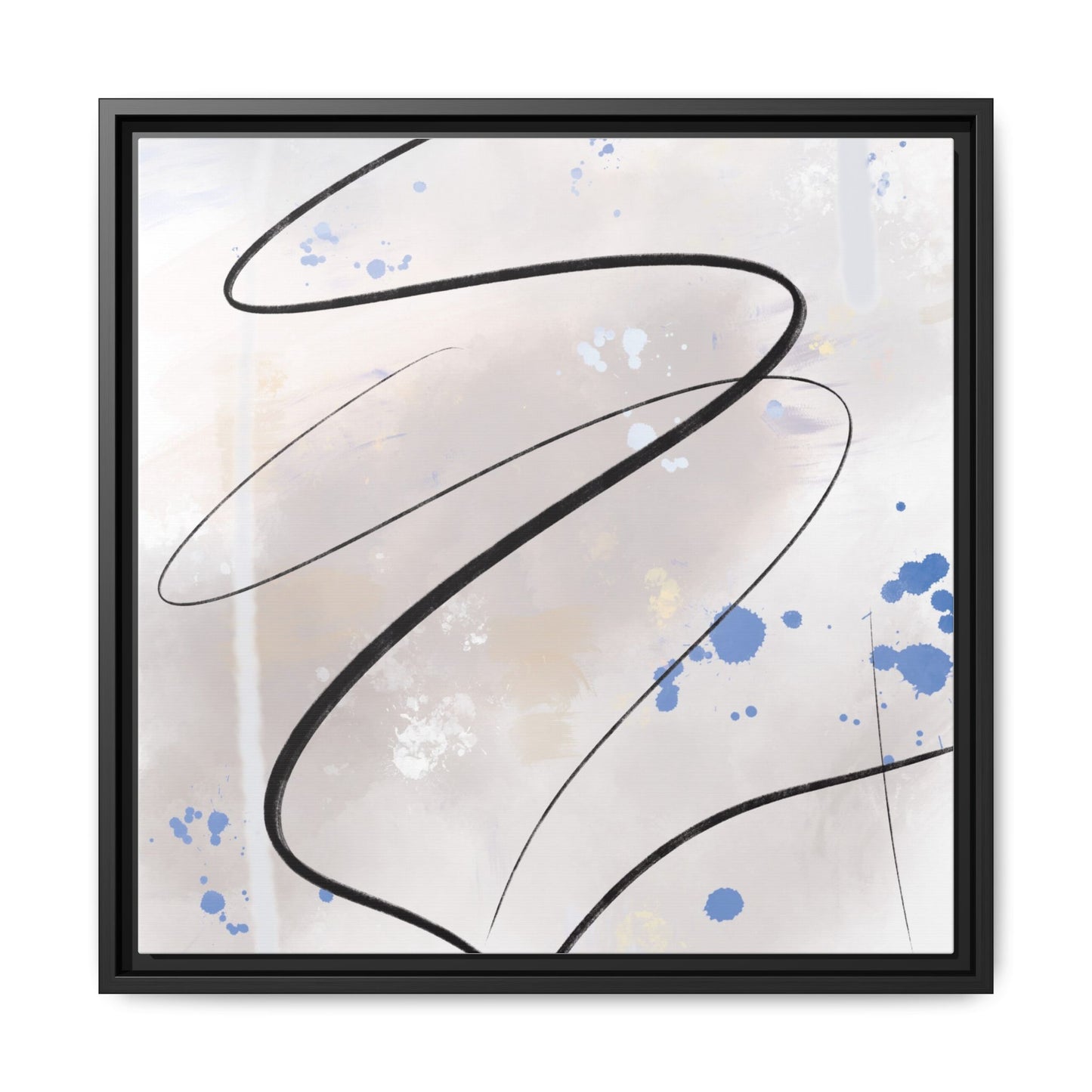 Framed Abstract Canvas Art - Modern Multi-Color Wall Decor