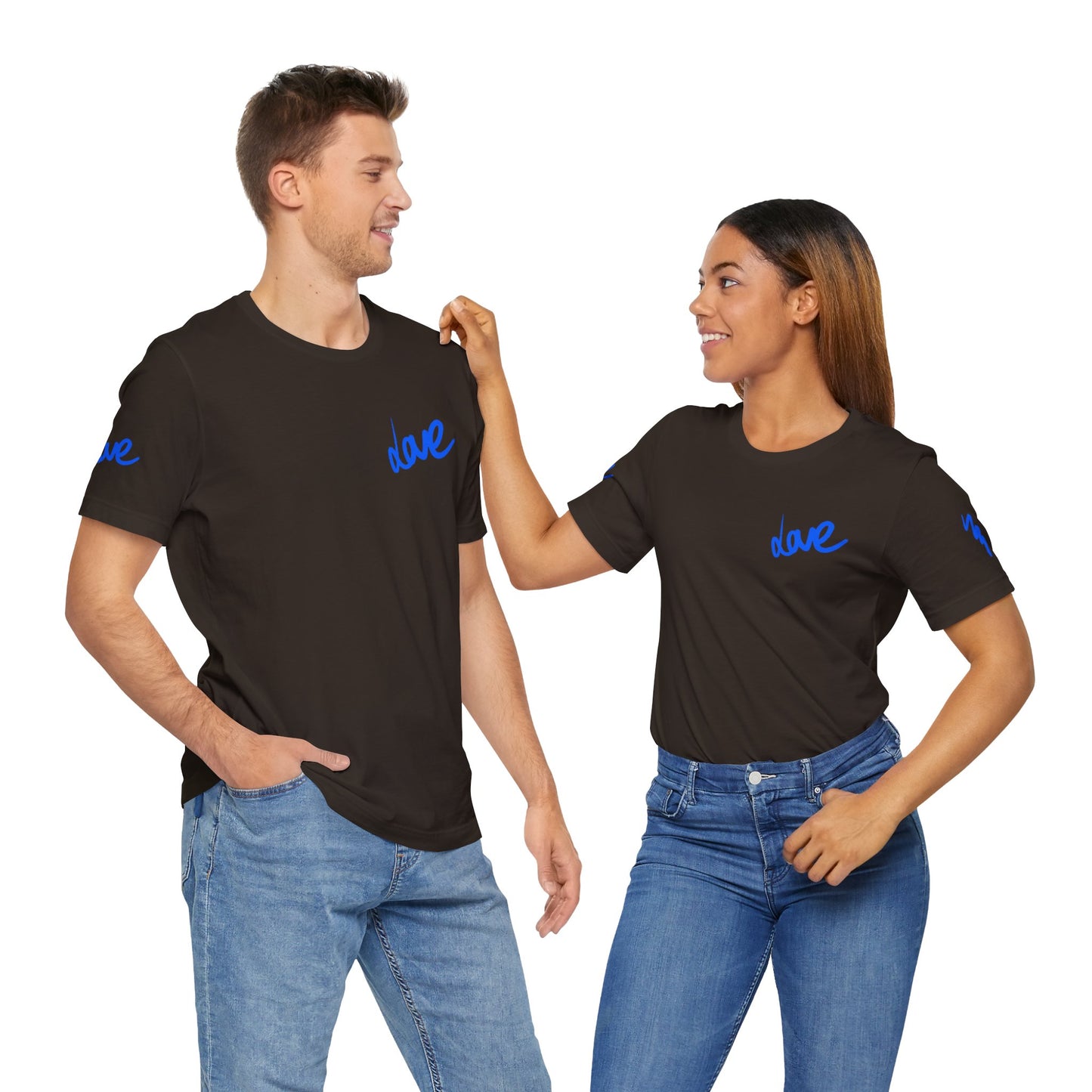 Casual Unisex Tee - Stylish 'dave' Graphic Short Sleeve Shirt