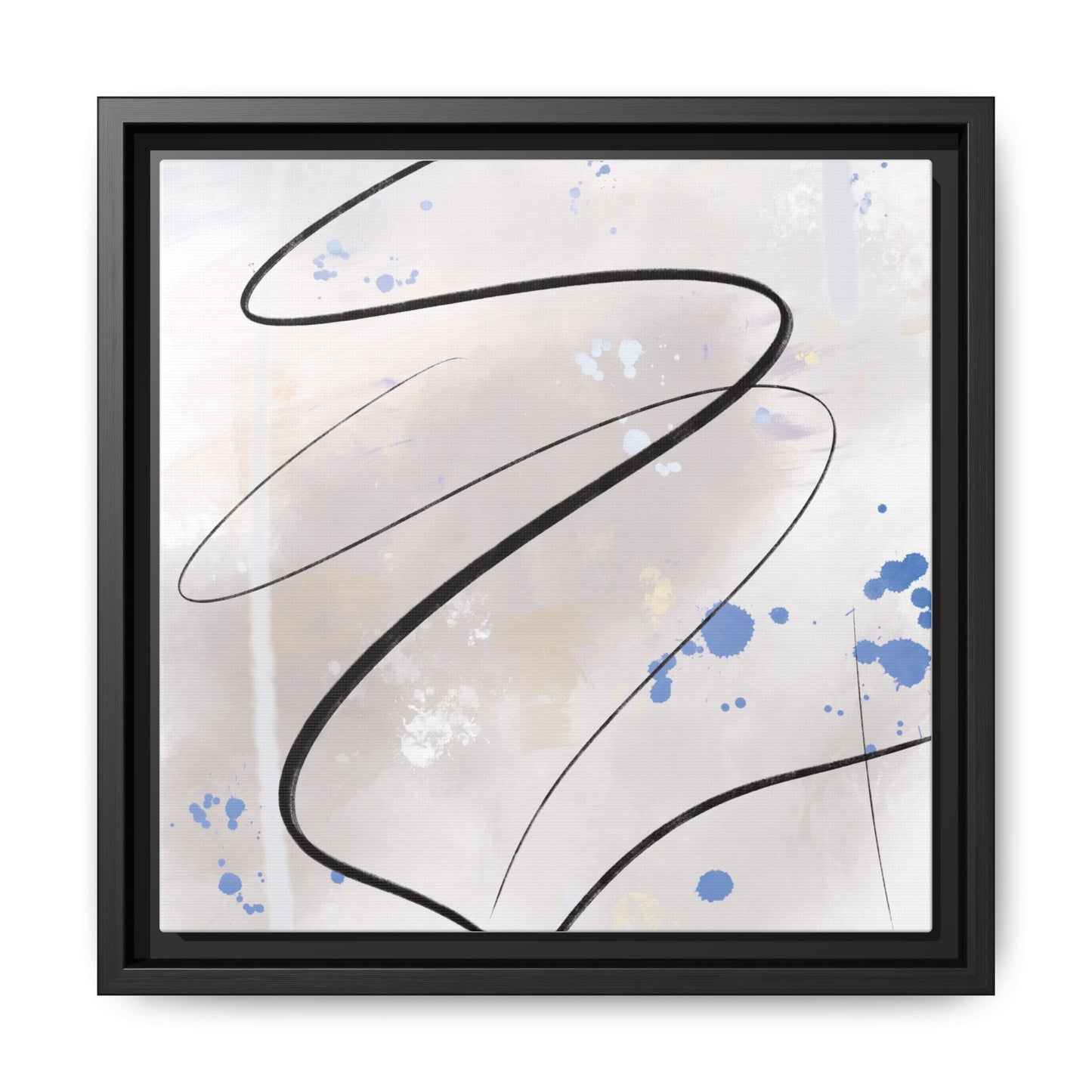 Framed Abstract Canvas Art - Modern Multi-Color Wall Decor