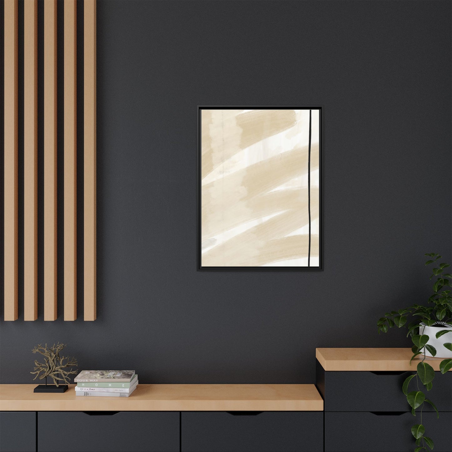 Modern Abstract Framed Canvas Art - Multi-color Wall Decor