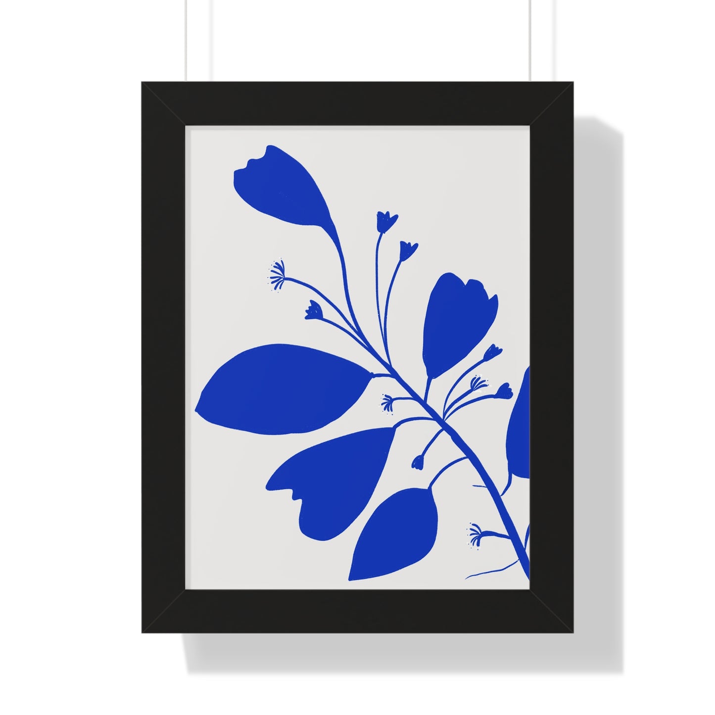 Blue Botanical Framed Poster