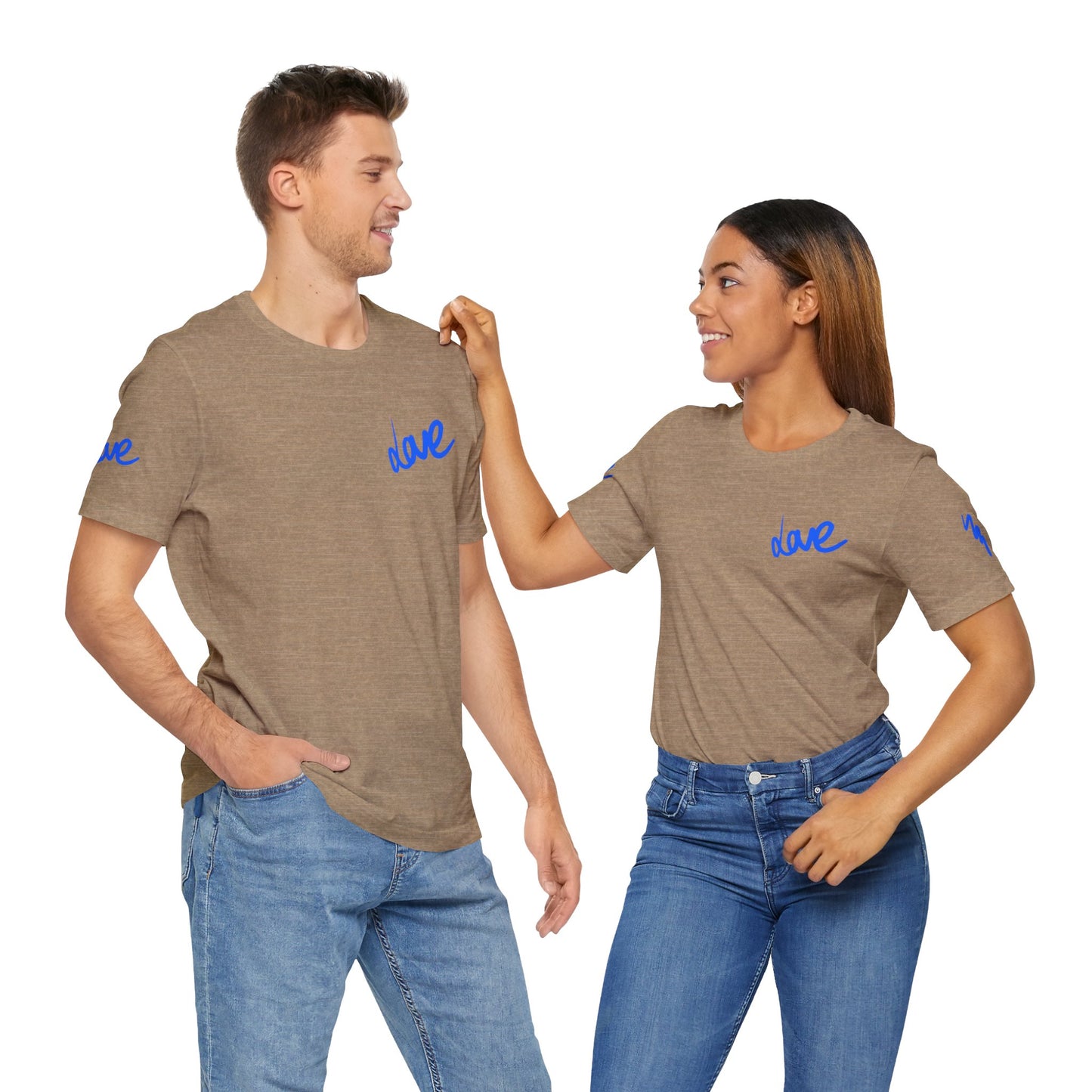 Casual Unisex Tee - Stylish 'dave' Graphic Short Sleeve Shirt