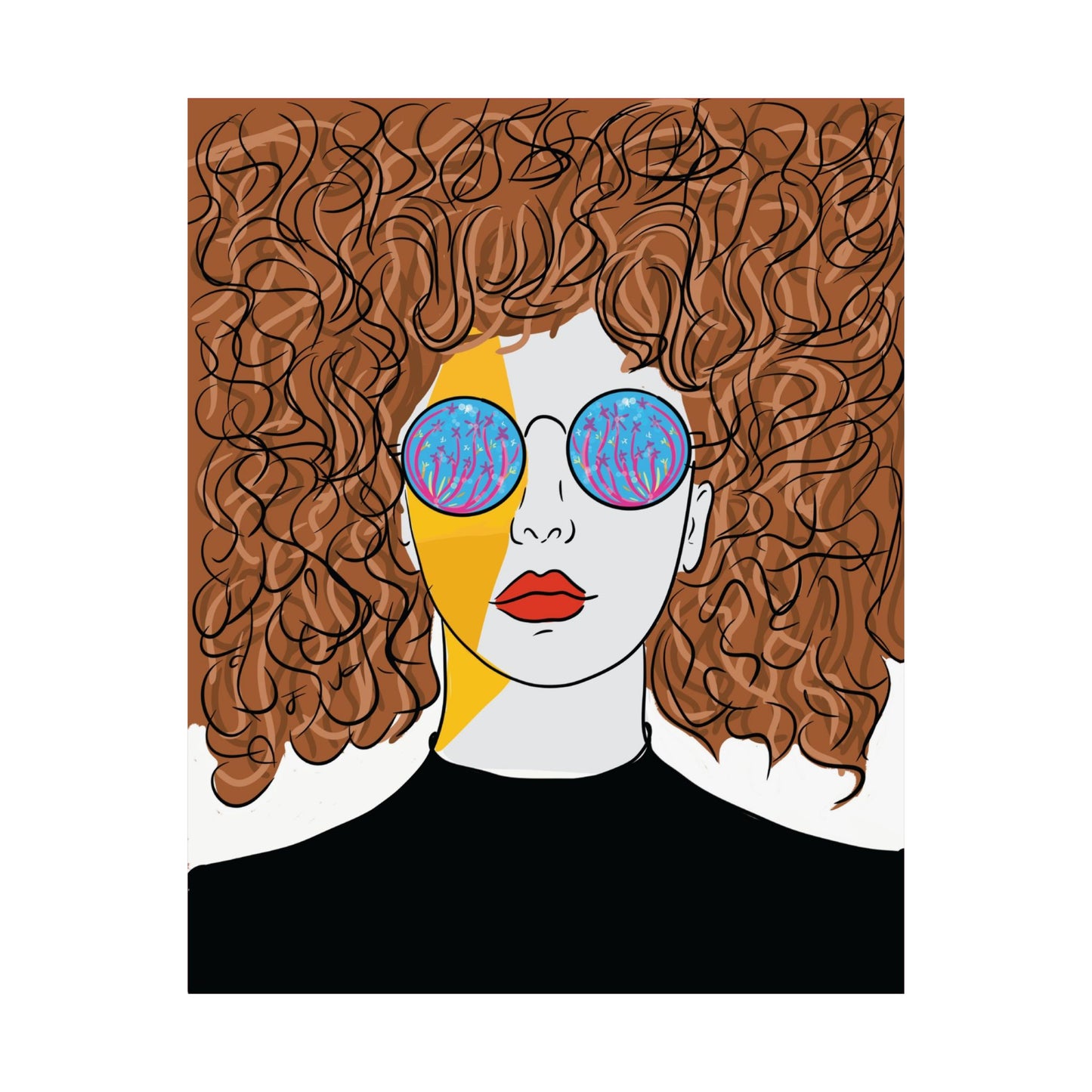 Retro Sunglasses Art Print poster