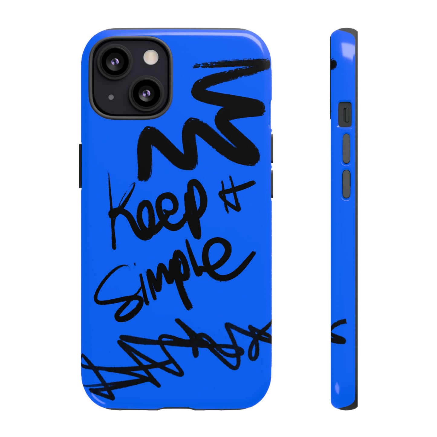 Stylish Phone Case - Keep It Simple Blue Design
