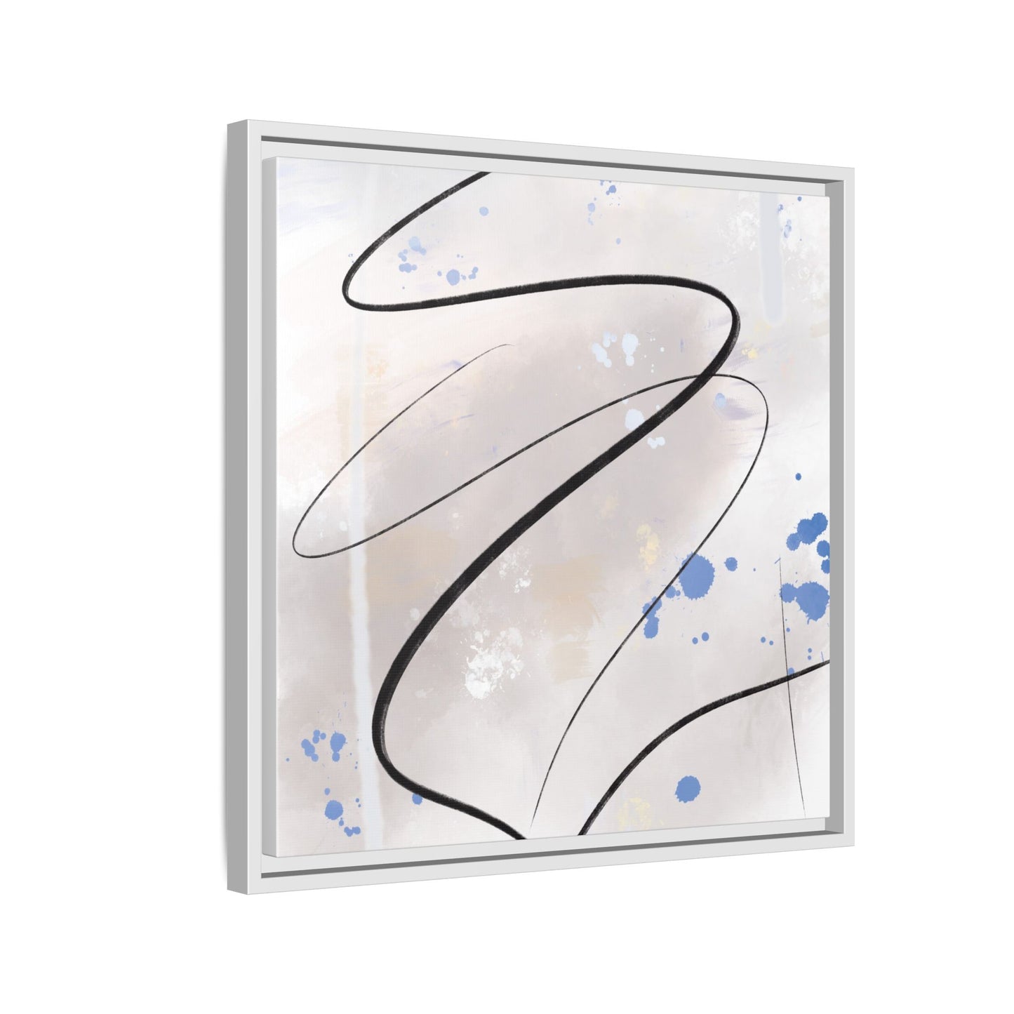 Framed Abstract Canvas Art - Modern Multi-Color Wall Decor