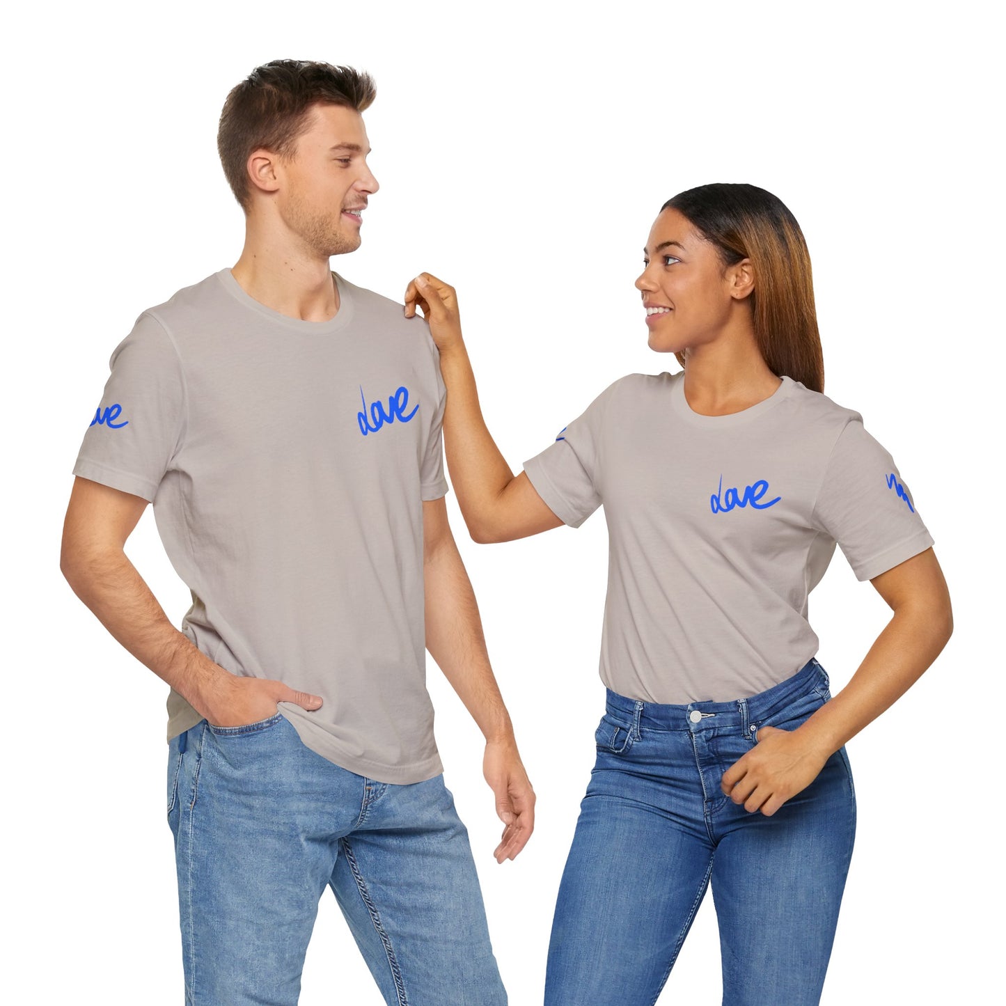 Casual Unisex Tee - Stylish 'dave' Graphic Short Sleeve Shirt