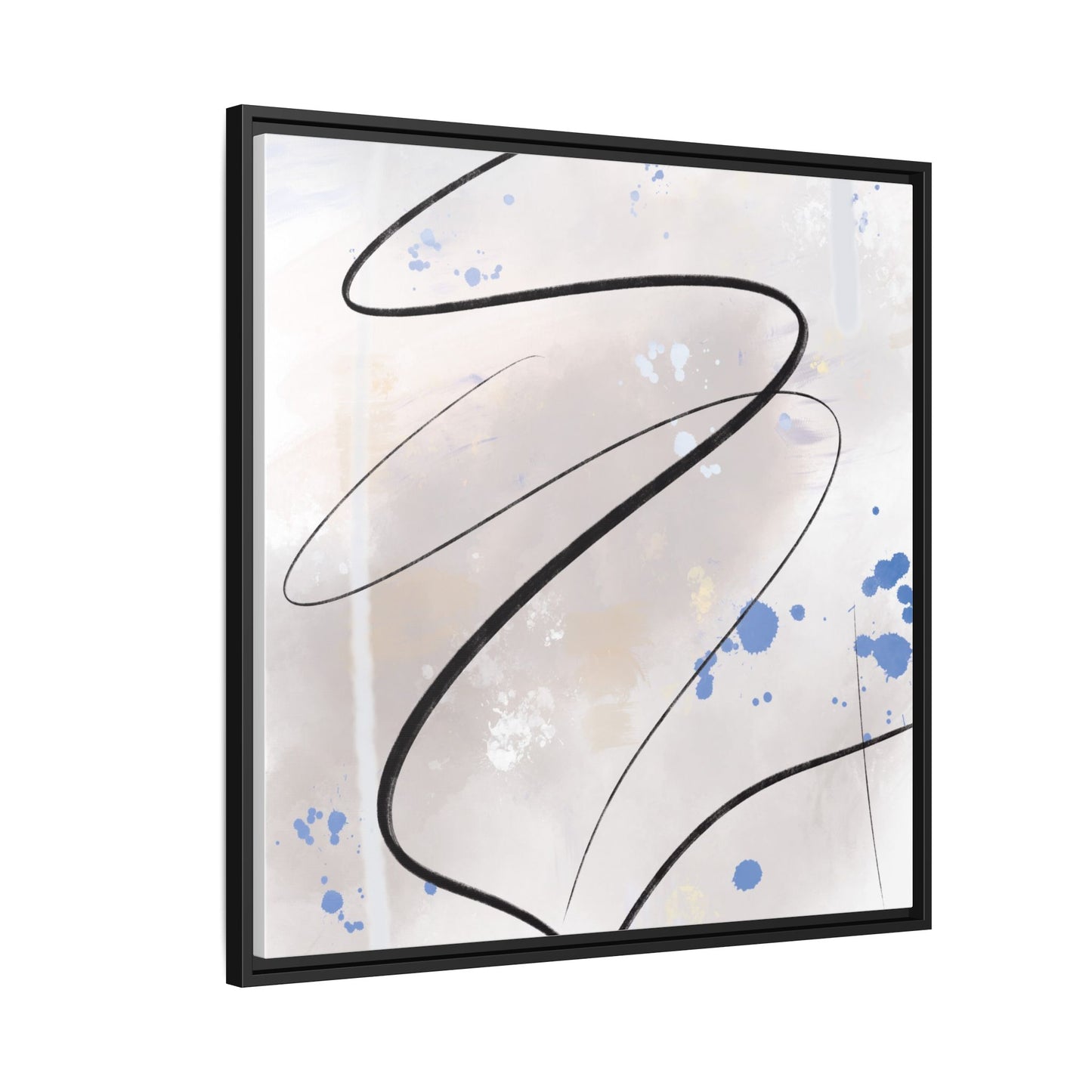 Framed Abstract Canvas Art - Modern Multi-Color Wall Decor