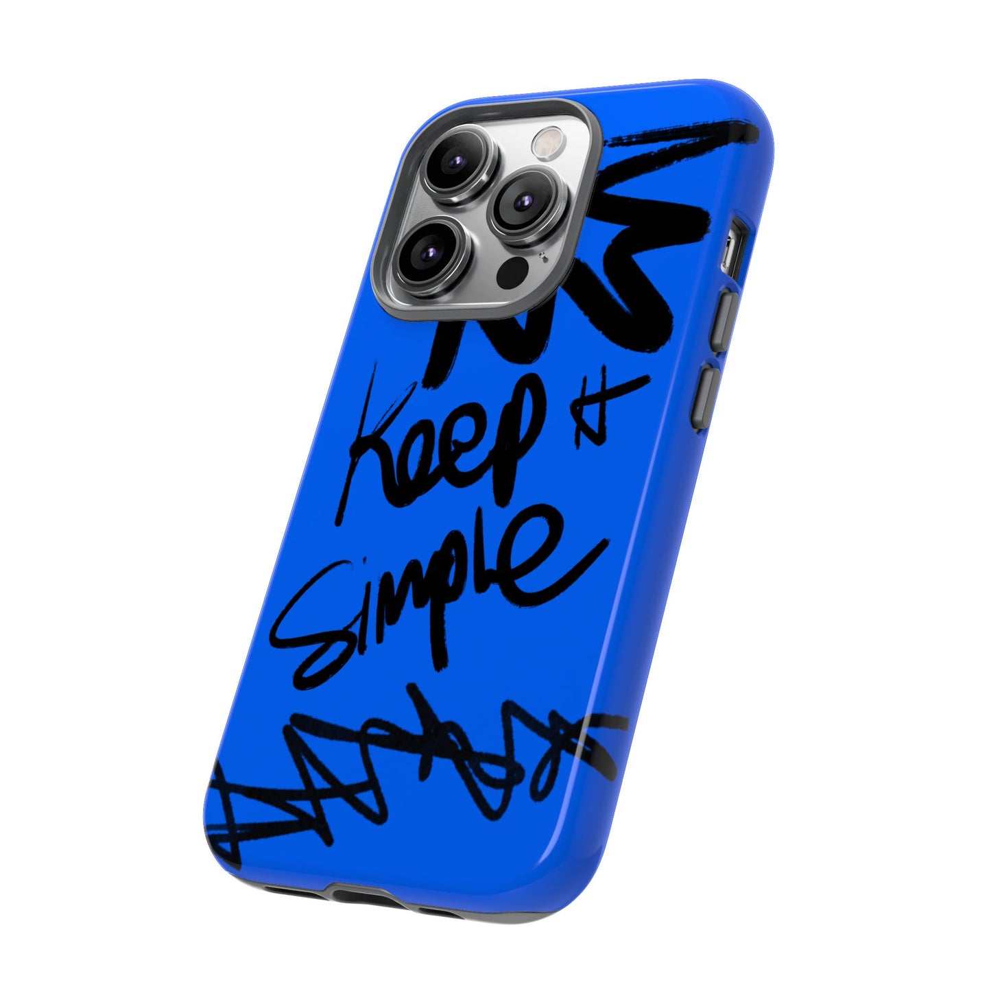 Stylish Phone Case - Keep It Simple Blue Design