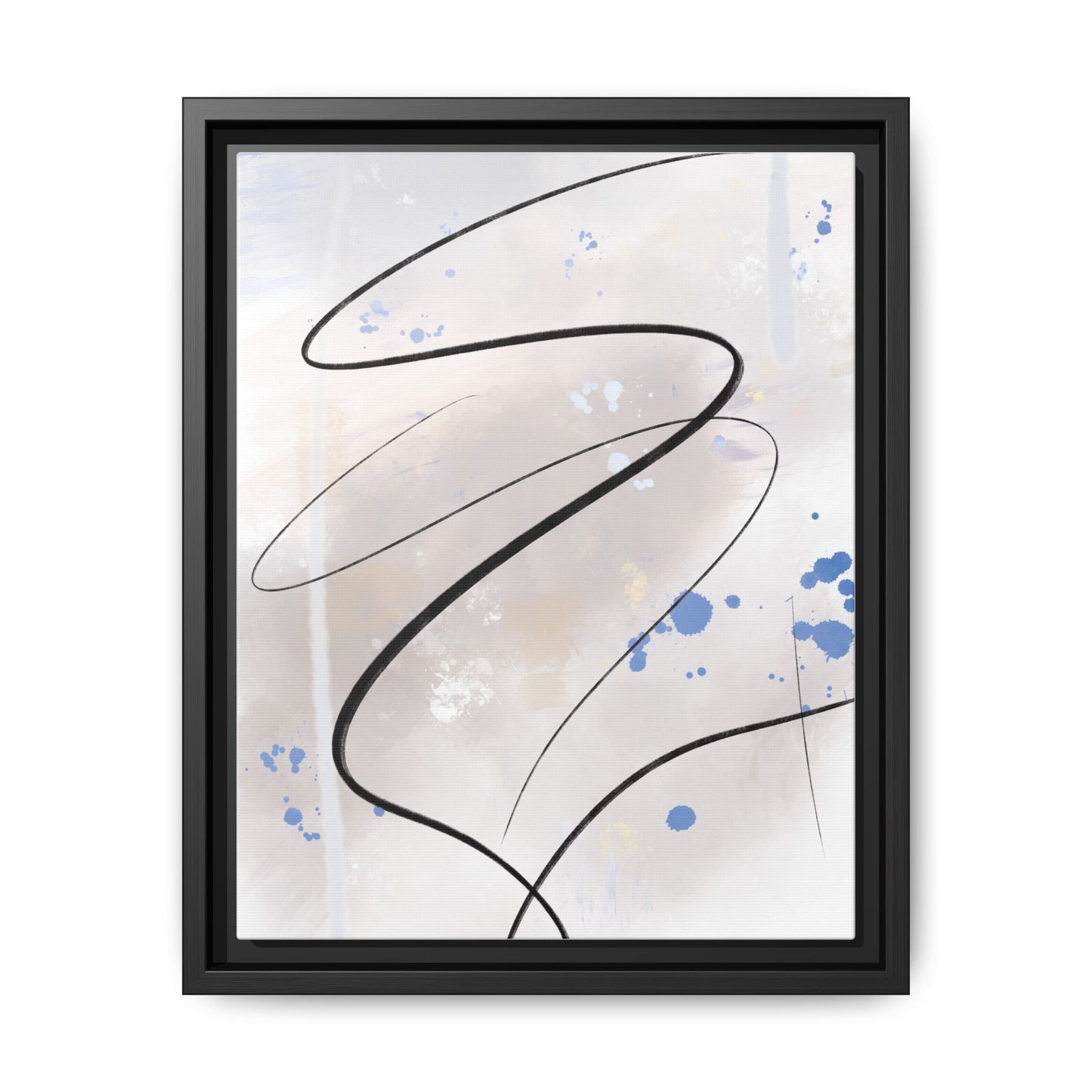 Framed Abstract Canvas Art - Modern Multi-Color Wall Decor
