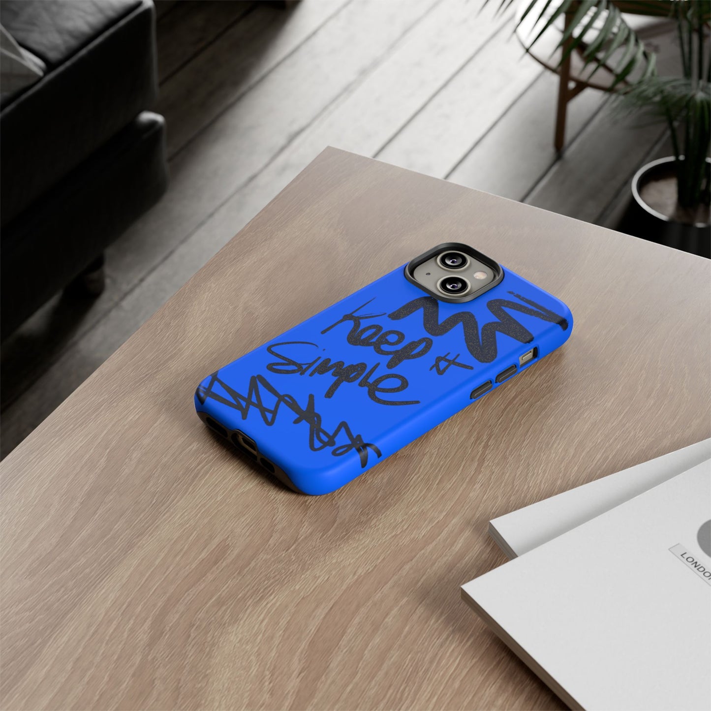 Stylish Phone Case - Keep It Simple Blue Design