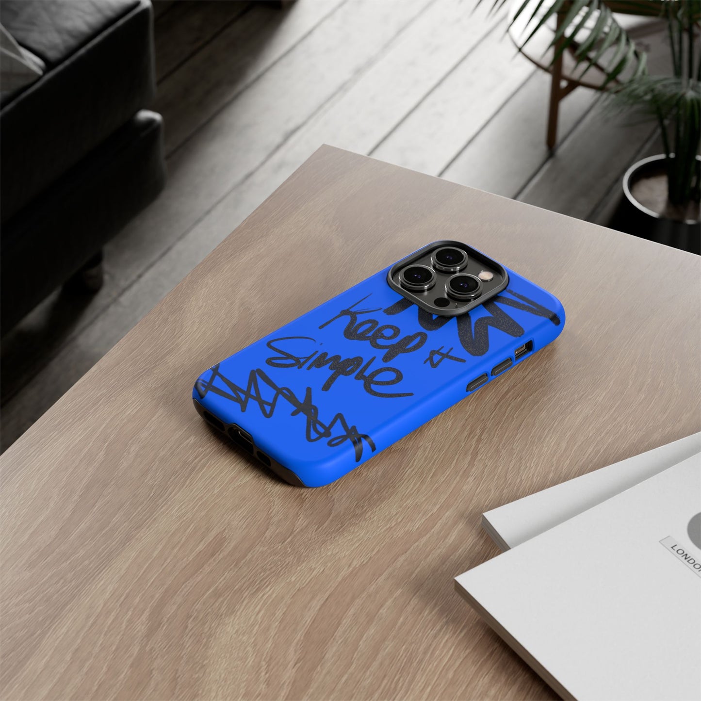 Stylish Phone Case - Keep It Simple Blue Design
