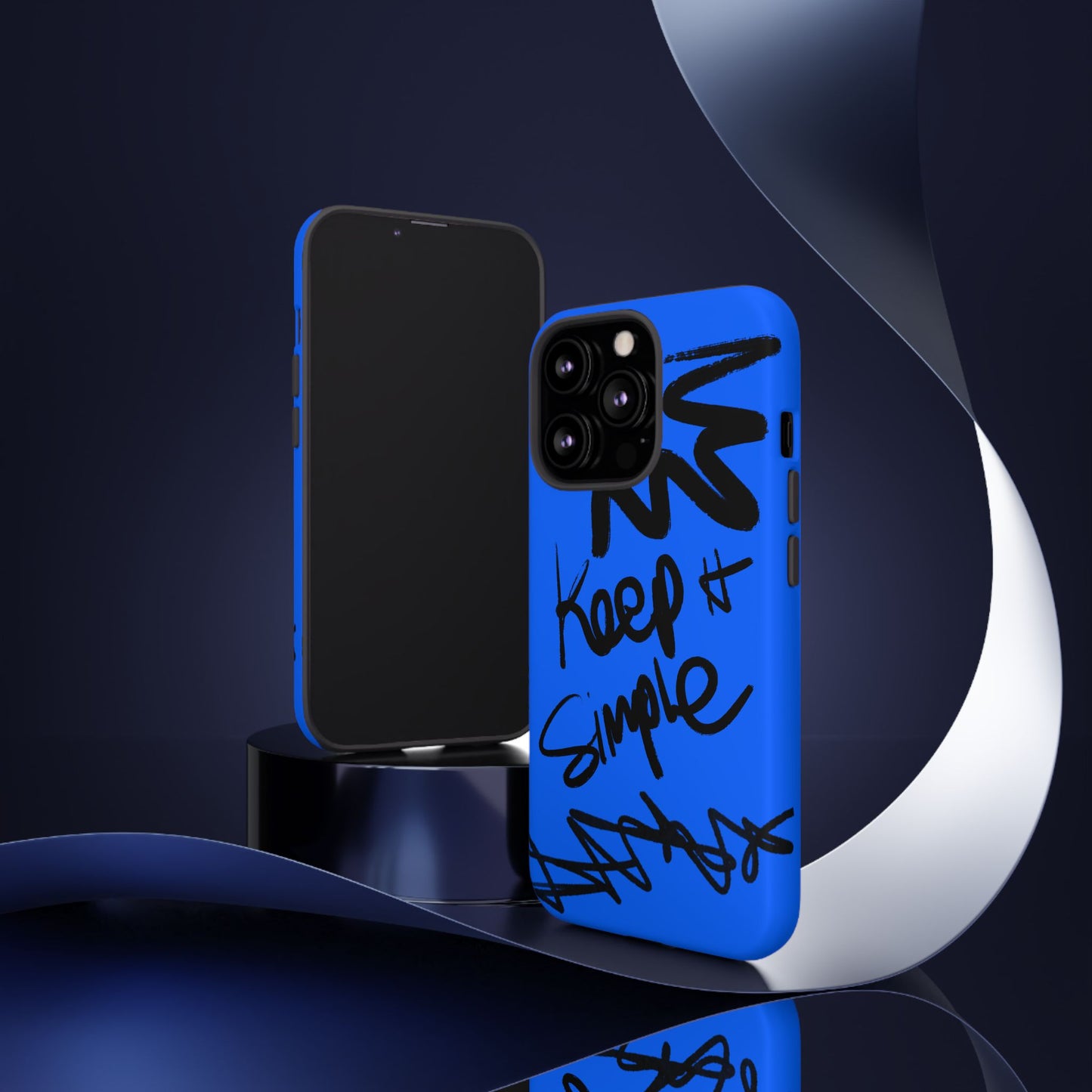 Stylish Phone Case - Keep It Simple Blue Design