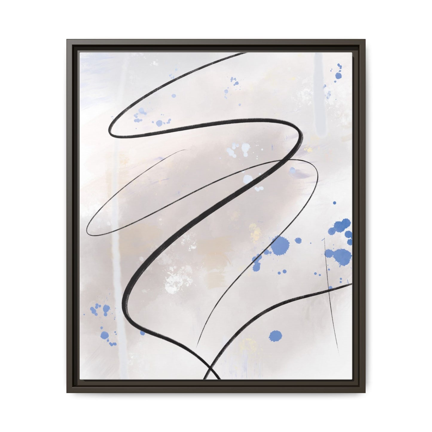 Framed Abstract Canvas Art - Modern Multi-Color Wall Decor