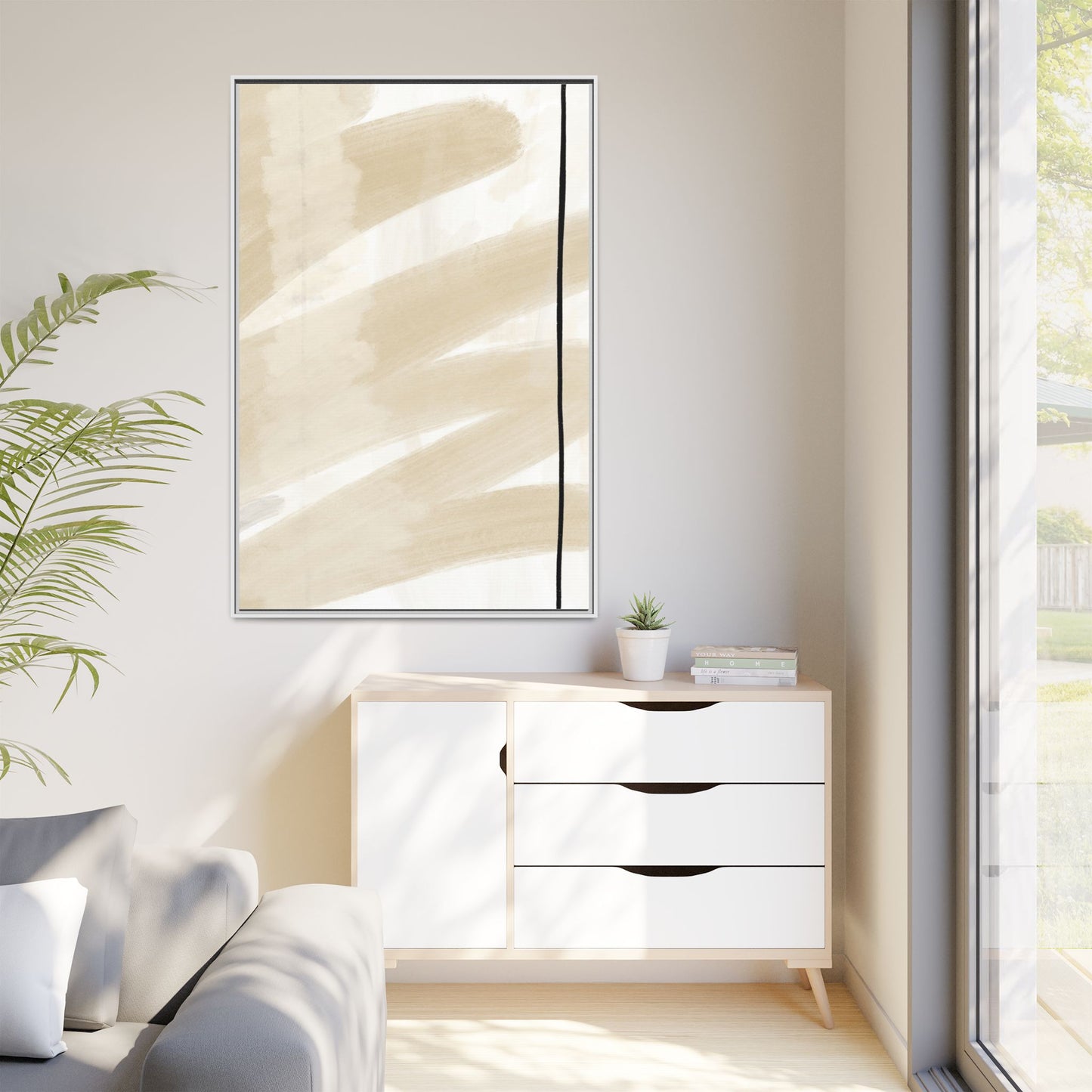 Modern Abstract Framed Canvas Art - Multi-color Wall Decor