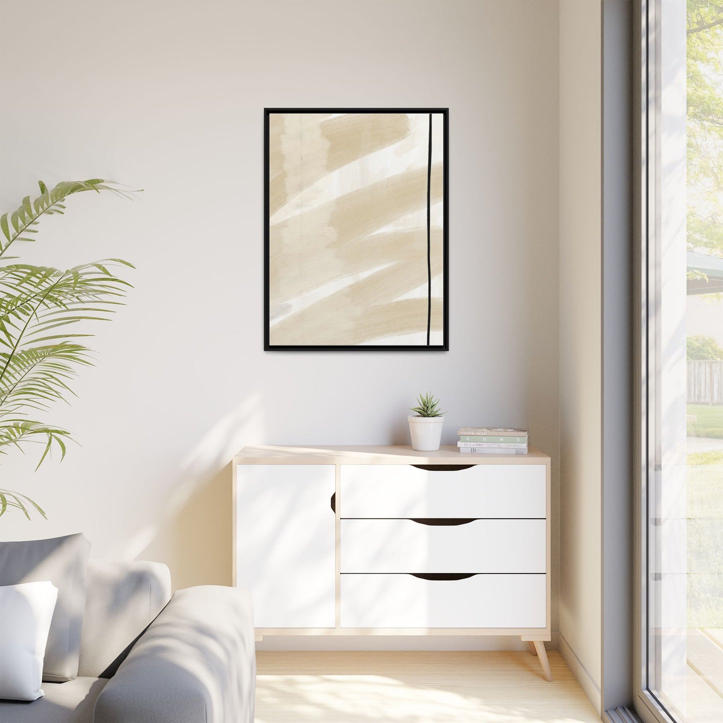 Modern Abstract Framed Canvas Art - Multi-color Wall Decor