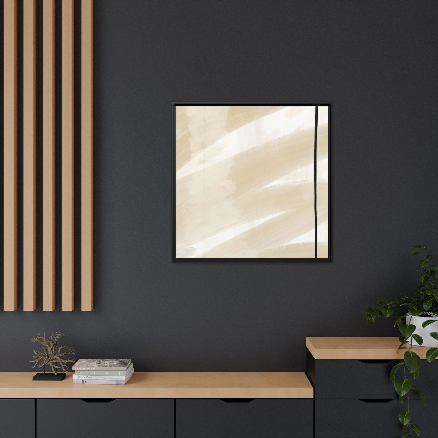 Modern Abstract Framed Canvas Art - Multi-color Wall Decor